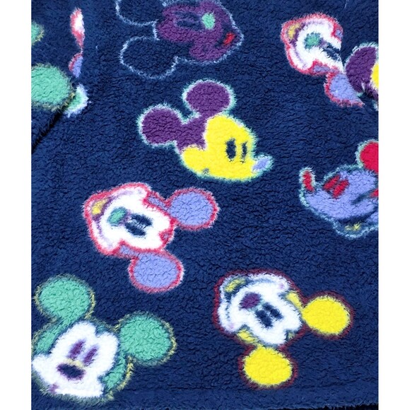 DISNEY Mickey Mouse Fleece Sherpa Pullover Top Sz XS Long Sleeves Soft Cozycore - Picture 2 of 8